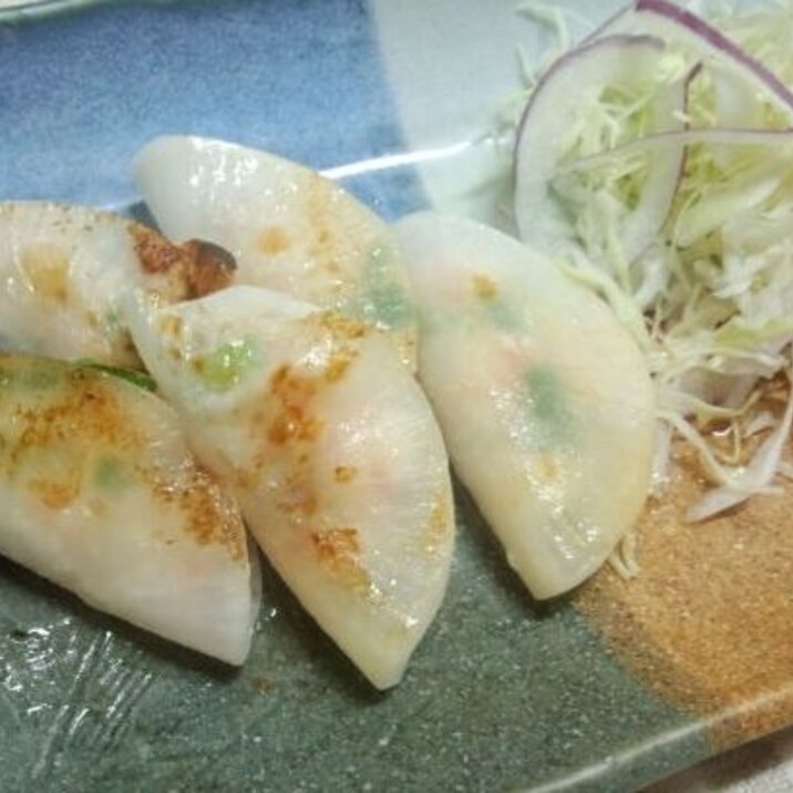 大根でヘルシー☆えび餃子☆えび挟み焼き☆